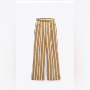 High wasted jacquard pants and one sleeve blouse. Both xs by Zara.